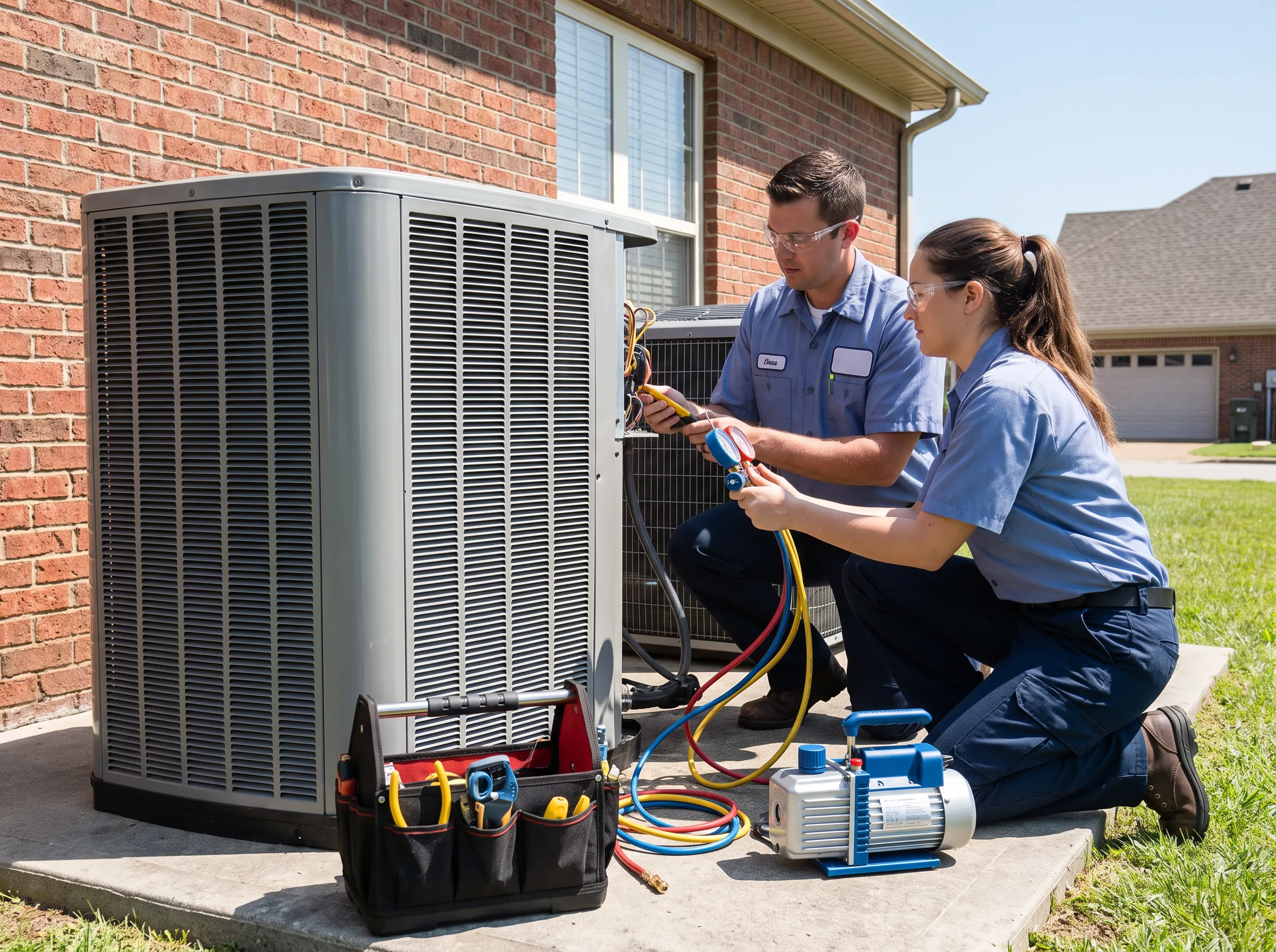 HVAC crew at work